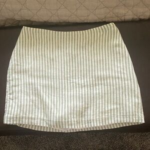 Abercrombie Striped Green and White Women's Skort